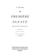 Sonate No. 1 pour Clarinette Si-b / Devienne (EMT)