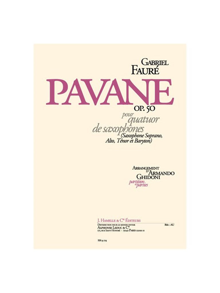Pavane Op.50 (Saxophone Quartet)