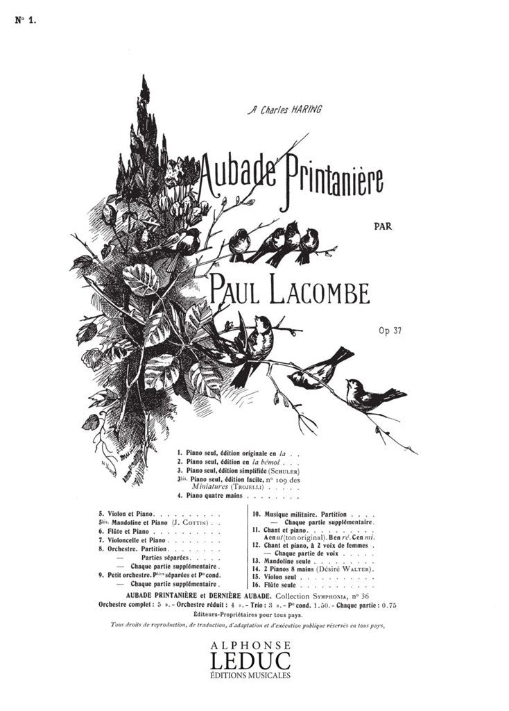 Aubade Printaniere op. 37