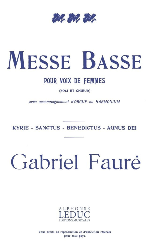 Messe Basse (SA and Organ)