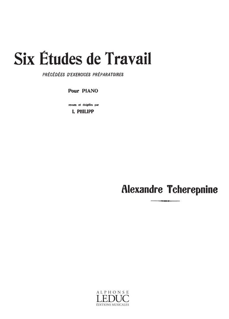 6 Etudes de Travail