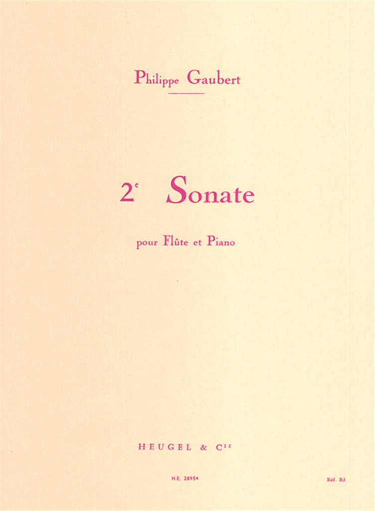 Seconde Sonate pour flûte et piano