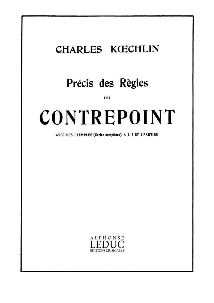 Précis des Règles du Contrepoint