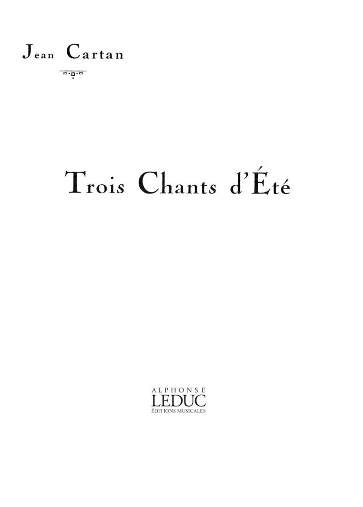 3 Chants d'Ete