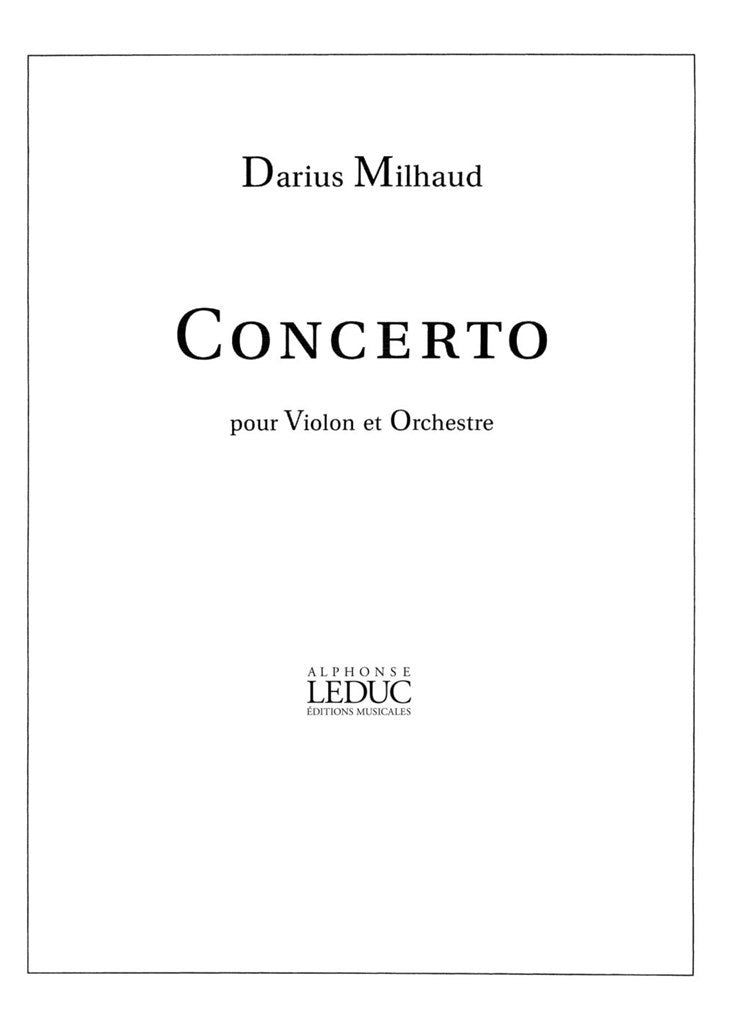Concerto -Violon et Orchestre