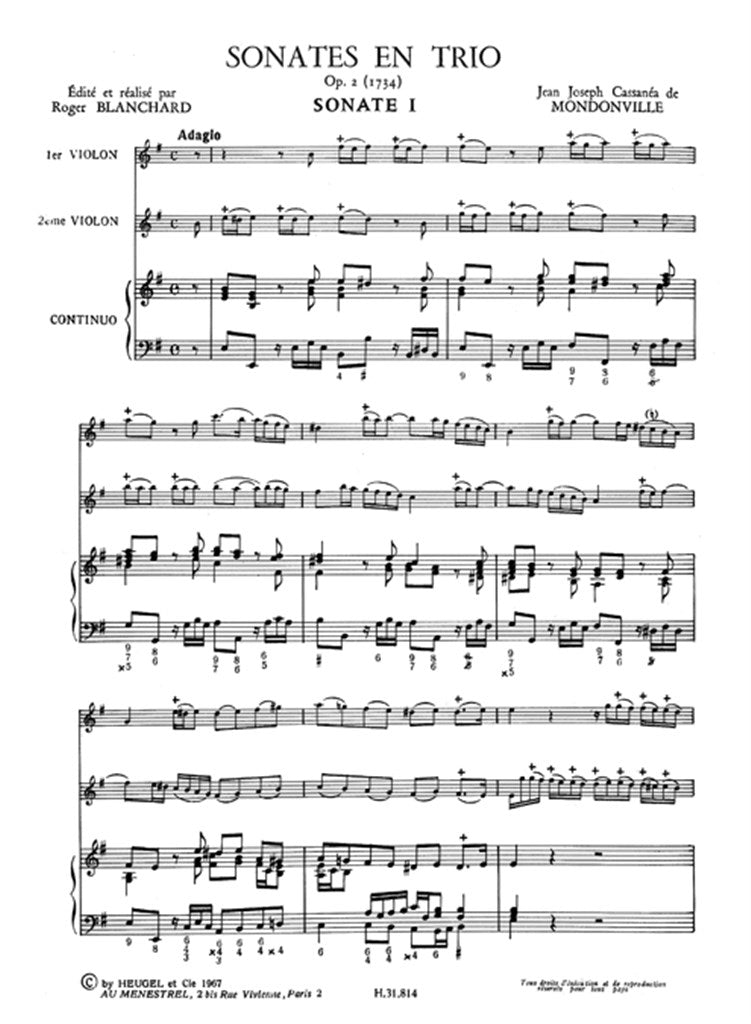 Sonates en Trio op. 2