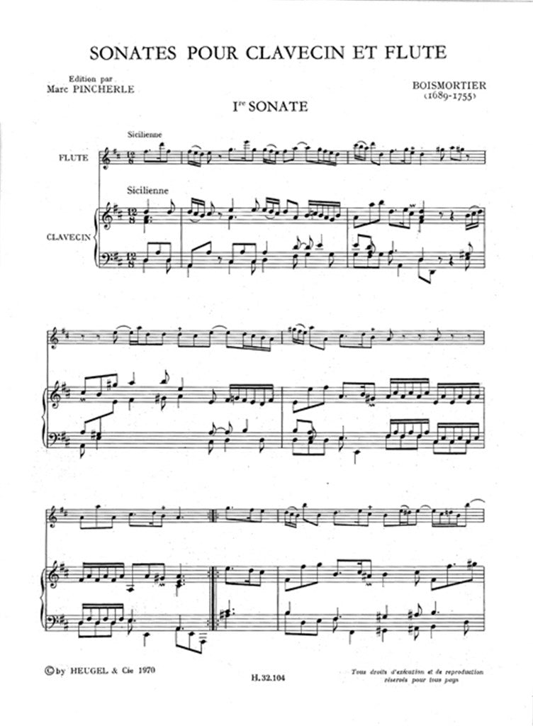 Sonates pour Flûte et clavecin op. 91