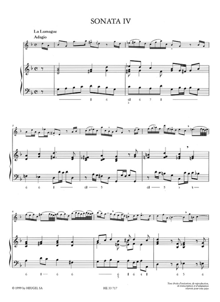 Sonates pour flûtes et basse continue, op. 2 volume 2
