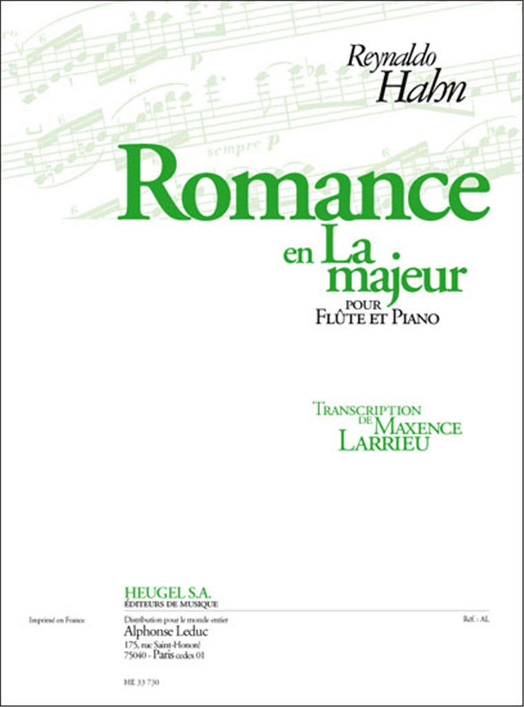 Romance En la Majeur (Flute and Piano)