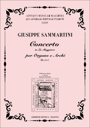 Concerto in La magg. per Organo e archi op. 9 n. 1