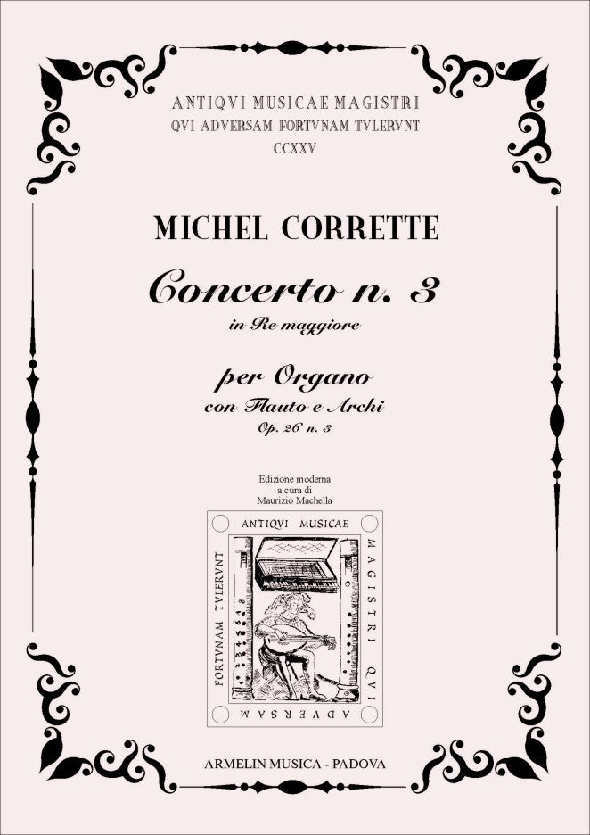 Concerto n. 3 per Organo obbl. e Archi, op. 26, no. 3 [Score and set of parts]