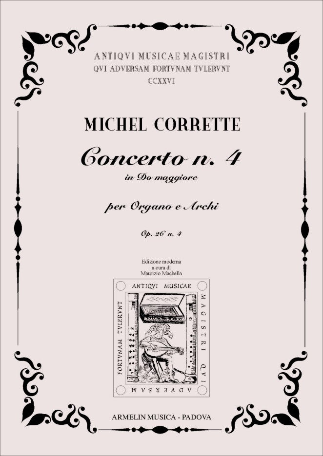Concerto n. 4 per Organo obbl. e Archi, op. 26, no. 4 [Score and set of parts]
