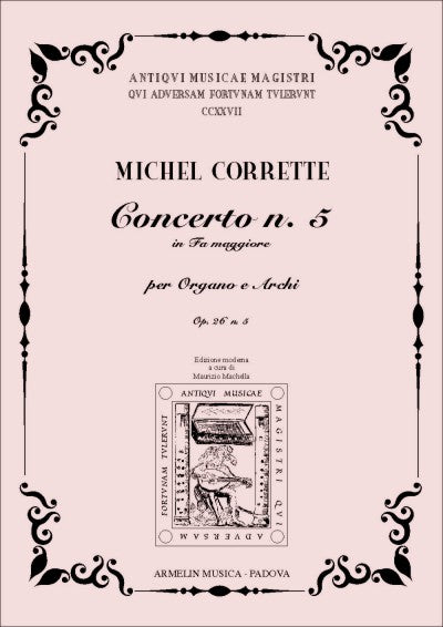 Concerto n. 5 per Organo obbl. e Archi, op. 26, no. 5 [Score and set of parts]