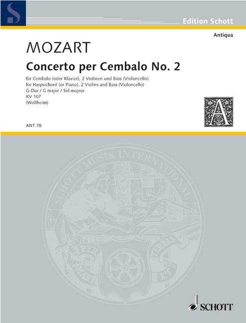Concerto II G-Dur KV 107 (score and parts)