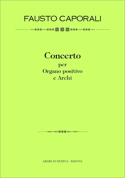 Concerto per Organo e Archi. Partitura