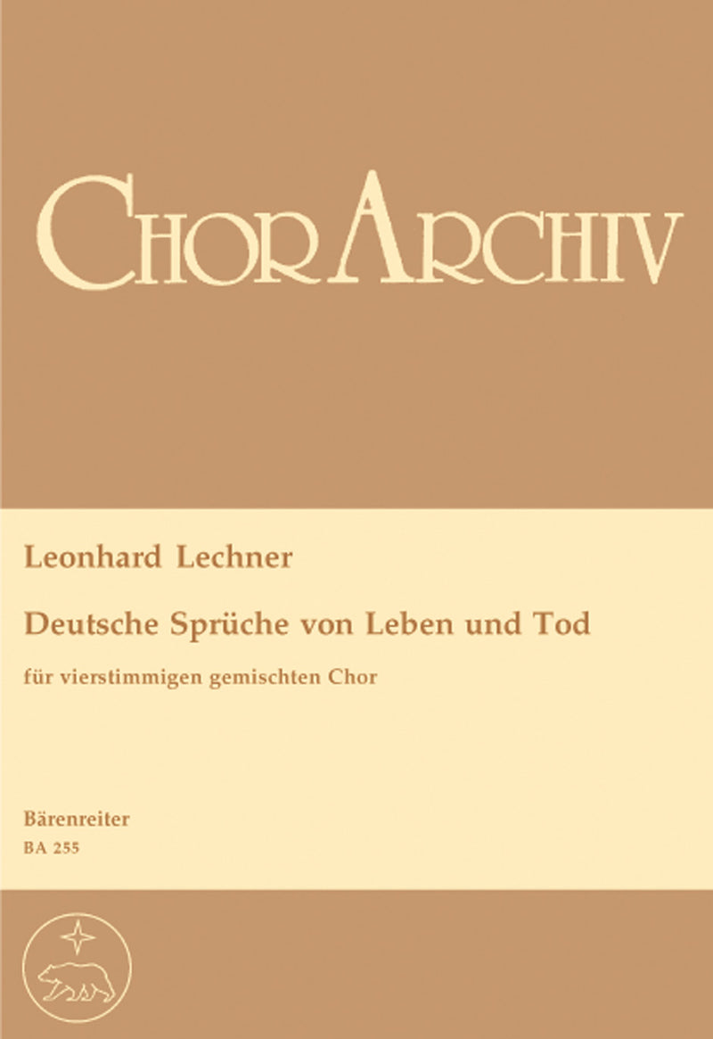 Deutsche Sprüche von Leben und Tod [choral score]