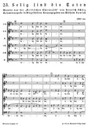 Selig sind die Toten SWV 391