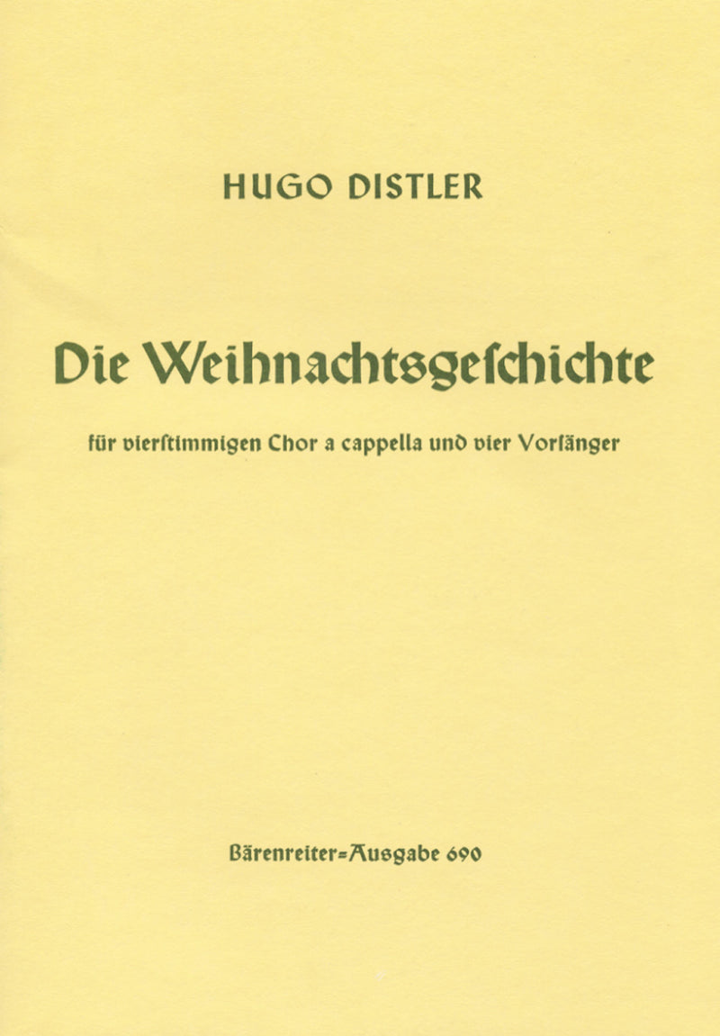 Die Weihnachtsgeschichte (Nativity Story) op. 10 (1933) (Gothic print)