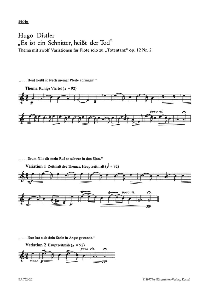 Totentanz op. 12/2 [flute part]