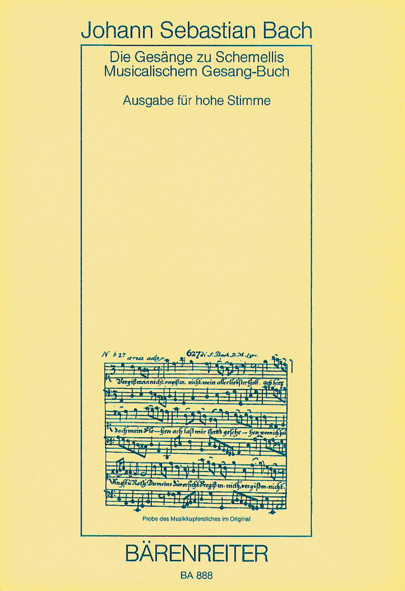 Schemelli Song Book 1736 and six lieder from the Notebook for Anna Magdalena Bach 1725 for High voice BWV 439-507/511-514, 516, 517 (In the original key)