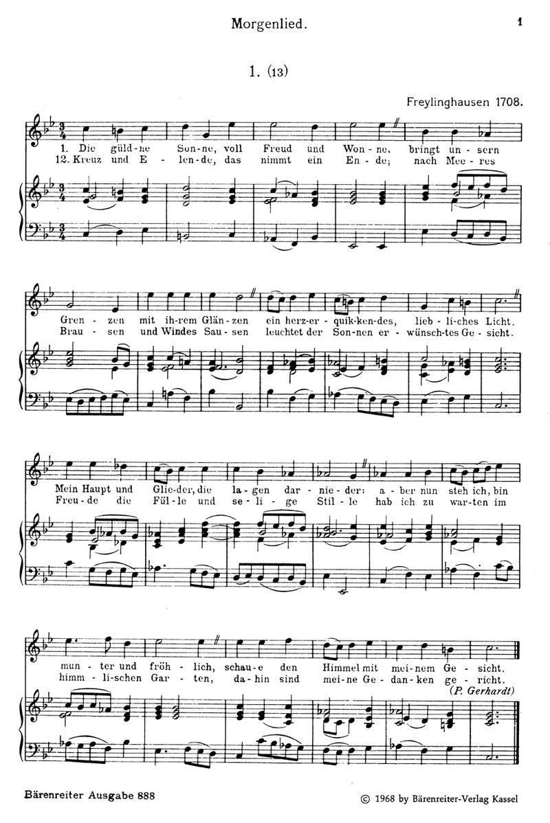 Schemelli Song Book 1736 and six lieder from the Notebook for Anna Magdalena Bach 1725 for High voice BWV 439-507/511-514, 516, 517 (In the original key)
