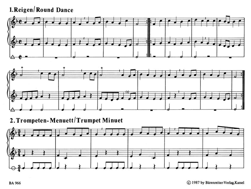 Aus einem Spielbuch von 1740 (Descant Recorder (2), Orff instruments)