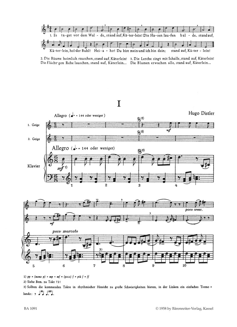 Sonate über alte deutsche Volkslieder op. 15a