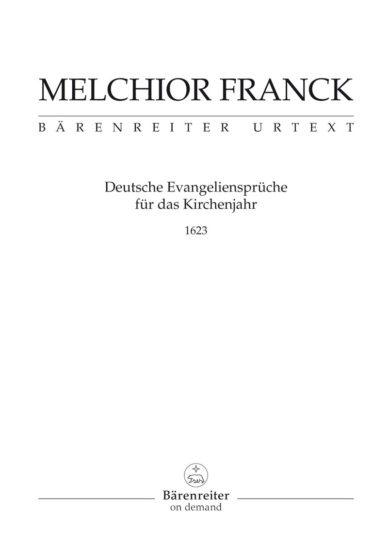 Deutsche Evangeliensprüche für das Kirchenjahr für Mixed Choir (1623)