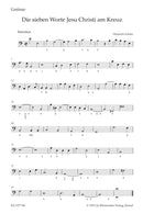 Die Sieben Worte Jesu Christi am Kreuz SWV 478 [basso continuo part]