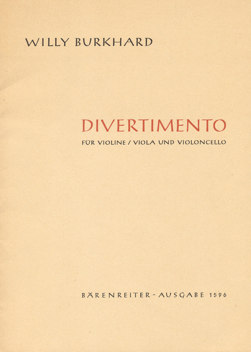 Divertimento für String Trio op. 95 (1954) [set of parts]