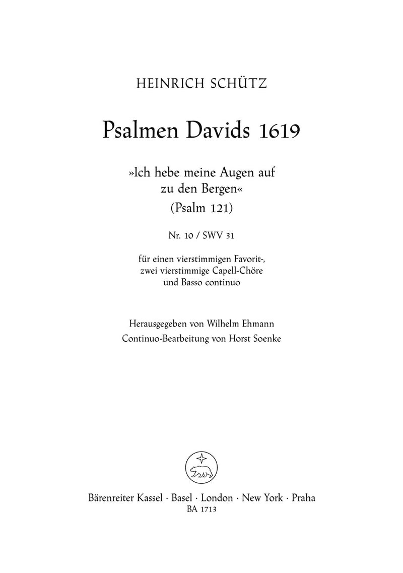 Ich hebe meine Augen auf zu den Bergen SWV 31 [score]