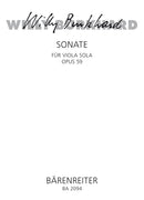 Sonate für Solobratsche (1939) op. 59