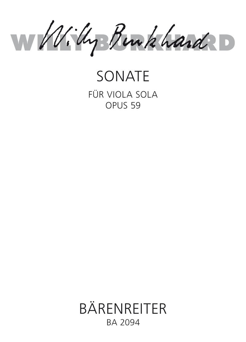 Sonate für Solobratsche (1939) op. 59