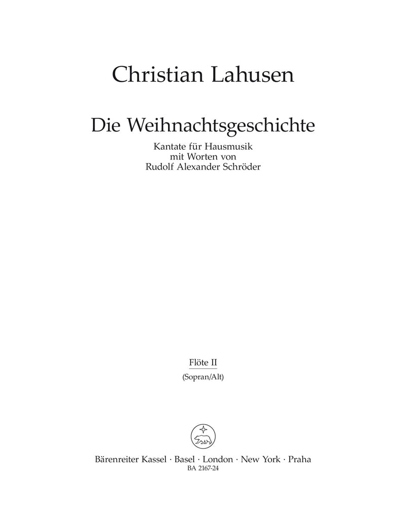 Die Weihnachtsgeschichte [descant recorder/alto recorder part]