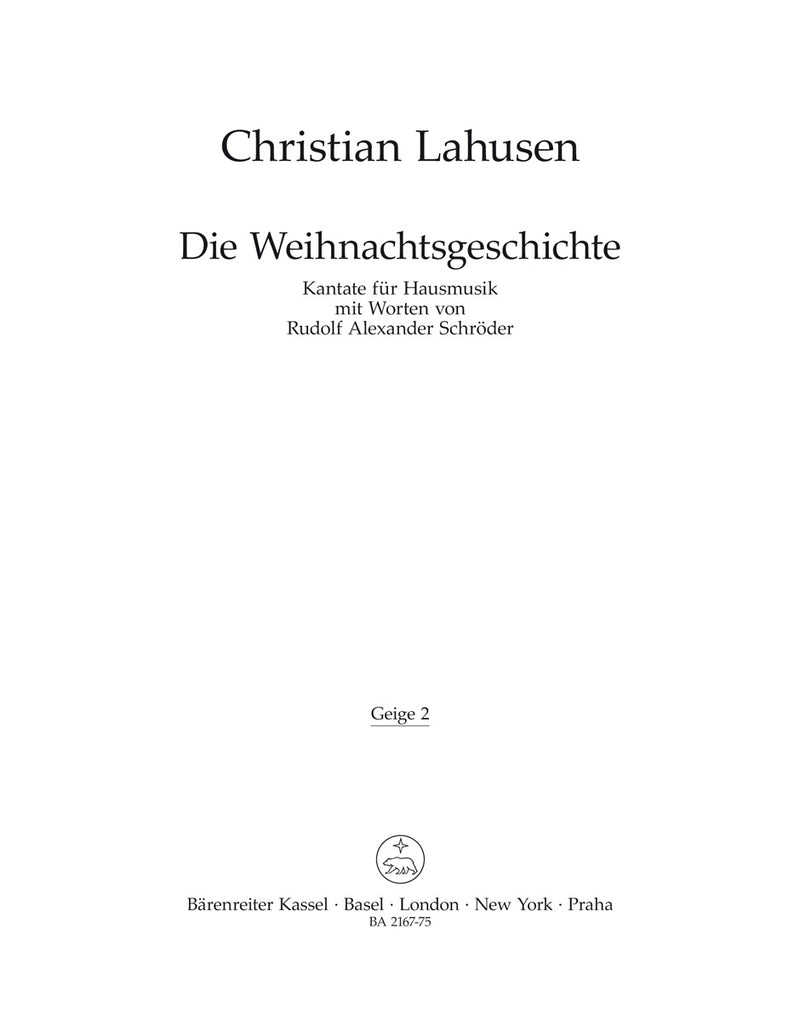 Die Weihnachtsgeschichte [violin 2 part]