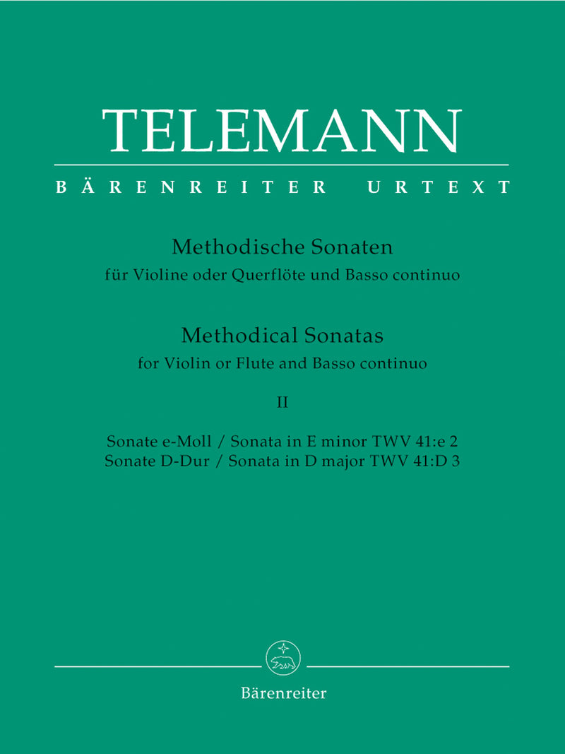 Twelve Methodical Sonatas for Violin (Flute) and Bc (Volume 2) [score, part(s)]