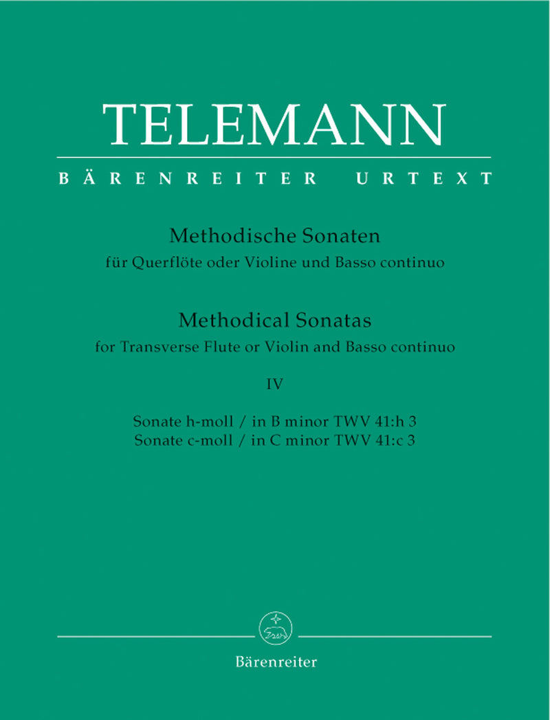 Twelve Methodical Sonatas for Violin (Flute) and Bc (Volume 4) [score, part(s)]