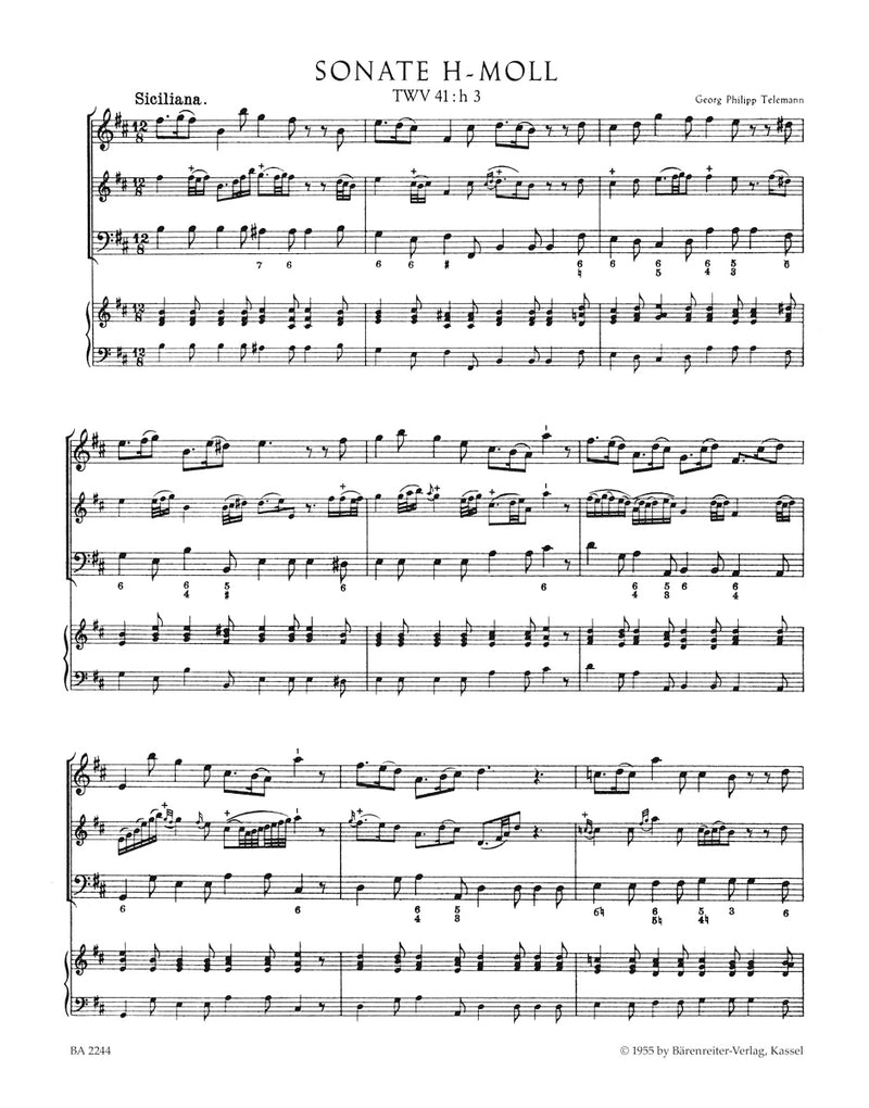 Twelve Methodical Sonatas for Violin (Flute) and Bc (Volume 4) [score, part(s)]