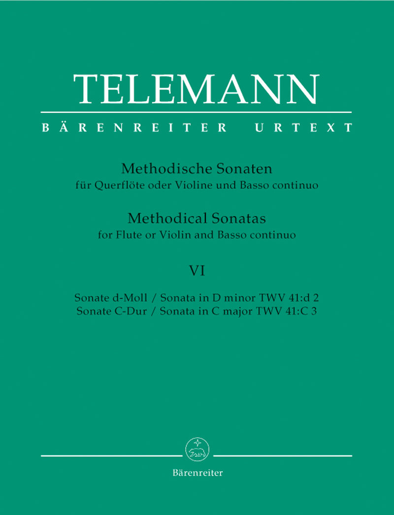 Twelve Methodical Sonatas for Violin (Flute) and Bc (Volume 6) [score, part(s)]
