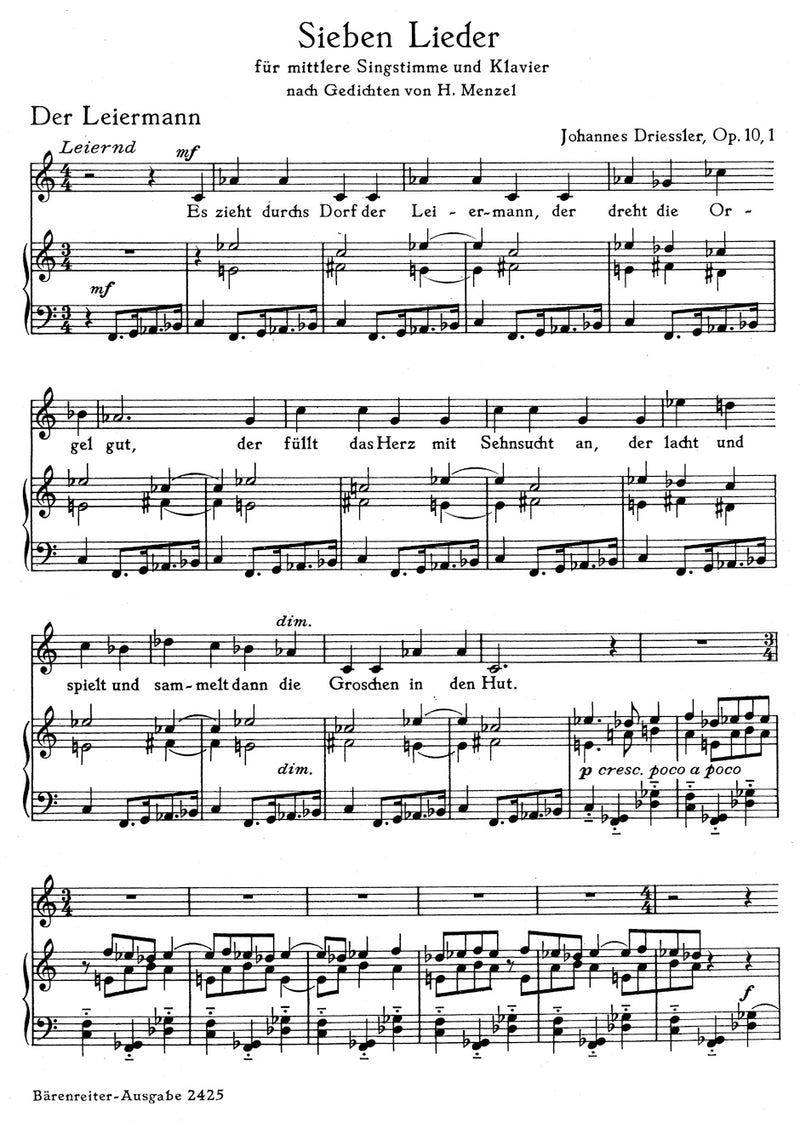 Sieben Lieder op. 10/1