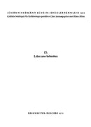 Lehre uns bedenken, dass wir sterben müssen