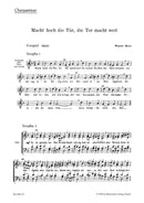 Macht hoch die Tür, die Tor macht weit [合唱楽譜]