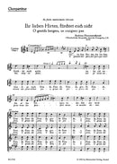 Ihr lieben Hirten, fürchtet euch nicht - O gentils bergers, ne craignez pas [合唱楽譜]