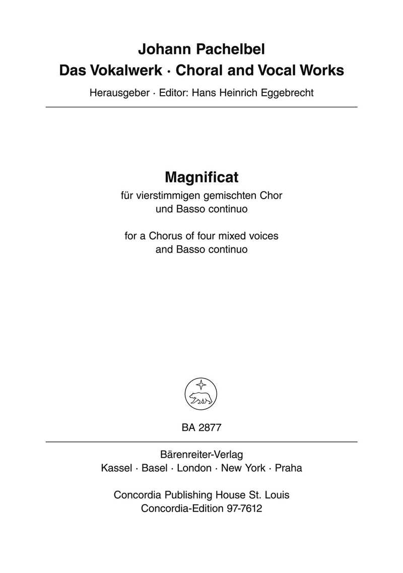 Magnificat [合唱楽譜]