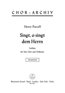 O, sing unto the Lord [合唱楽譜]