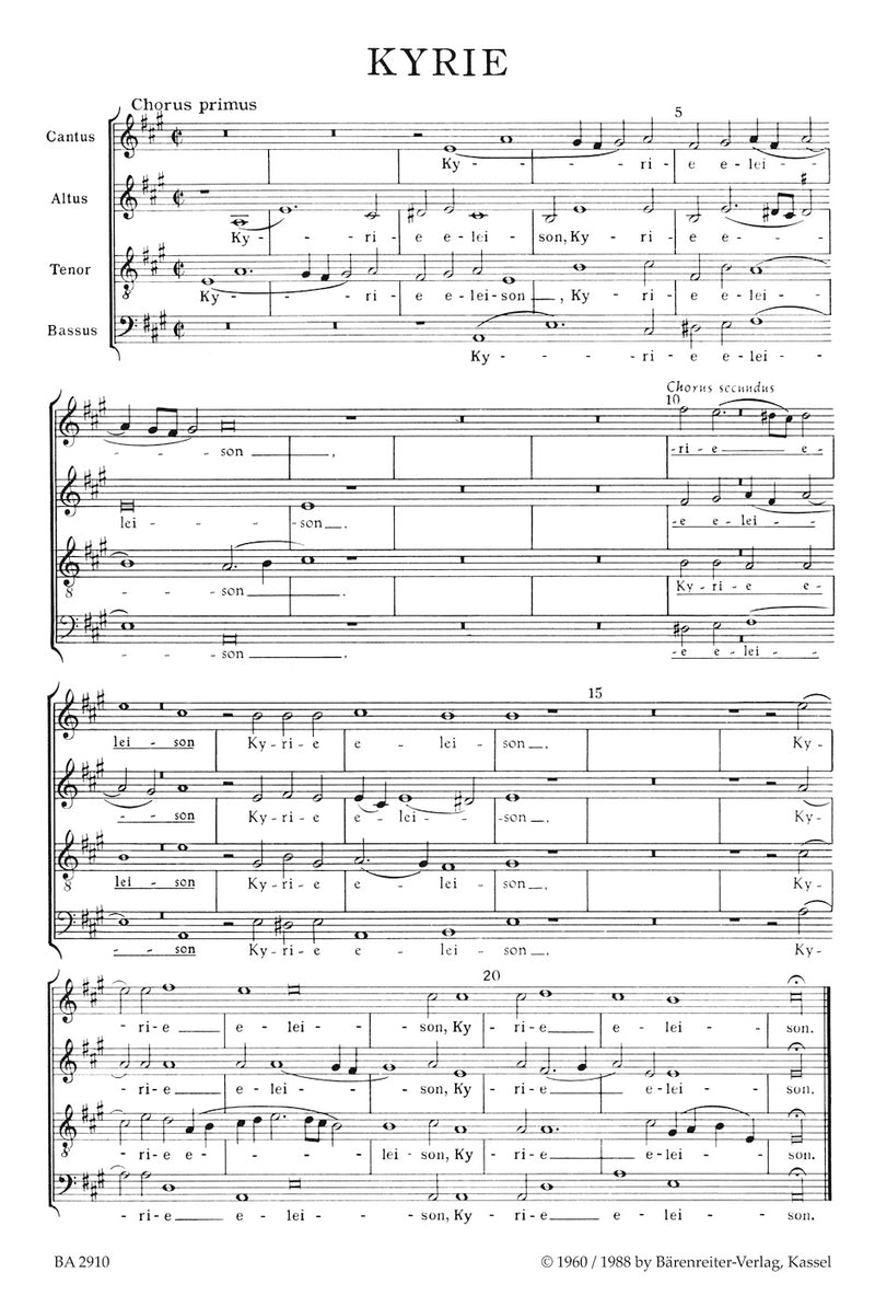 Missa octo vocum [1st Choir score]