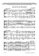Also hat Gott die Welt geliebet Nr. 16 -Kleine Motette- (Liedsatz aus "Der Jahrkreis" op. 5 (1932/33))