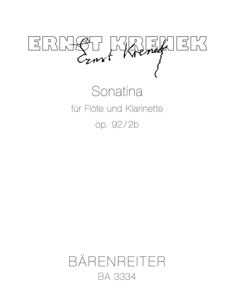 Sonatina für Flöte und Klarinette in B op. 92 / 2b (1942)