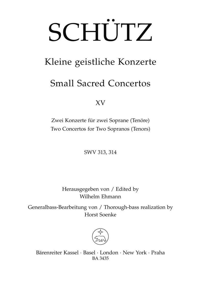 Kleine geistliche Konzerte, vol. 15