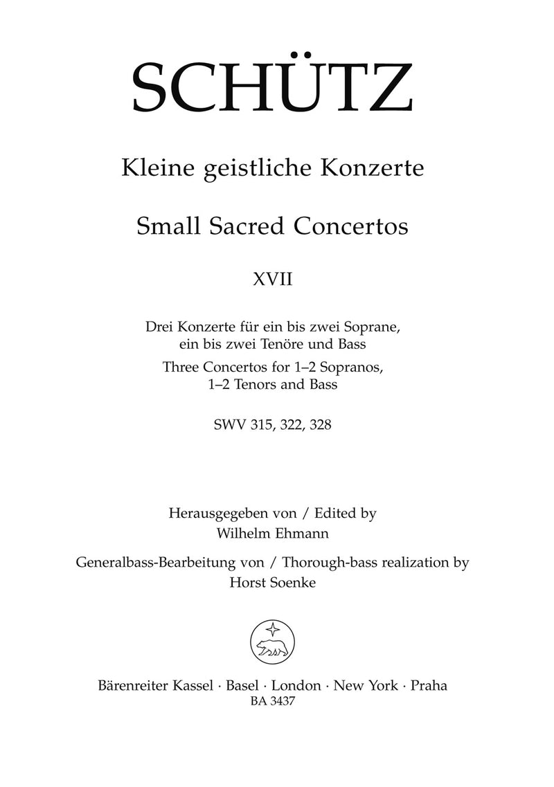 Kleine geistliche Konzerte, vol. 17